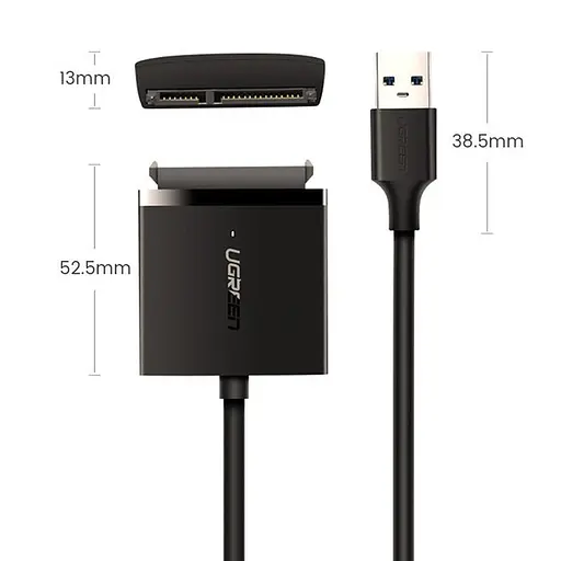 Перехідник конвертер для жорстких дисків Sata USB 3.0 Ugreen 60561 - фото 4