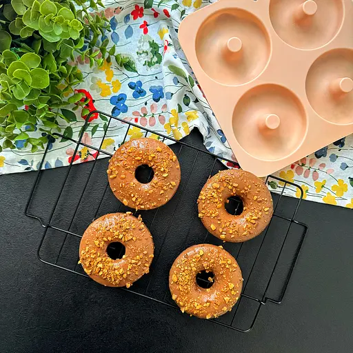 Форма квадратна силіконова для випічки пончиків та печива на 4 комірки 23.5х23.5х2 см, A-plus Сірий 86249 - фото 8