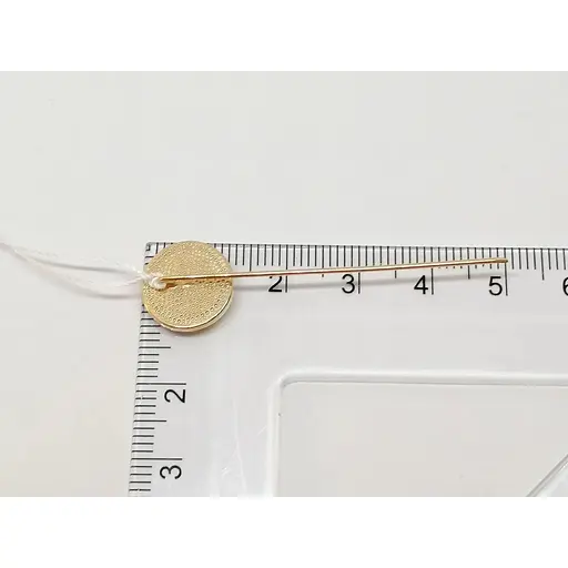 Золотая брошь Золотой век с фианитом и эмалью. 4066/01/486 - фото 5