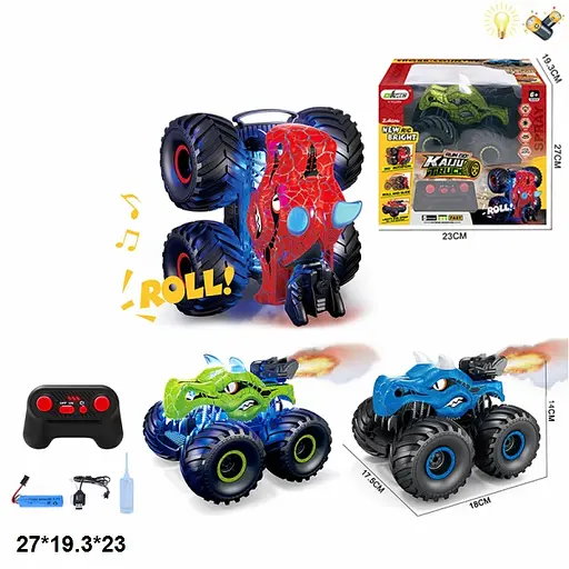 Джип-монстр на радіокеруванні, 2.4 GHz, 1:16, звук, світло, пара, гумові колеса, 662-9 (В асортименті) - фото 6