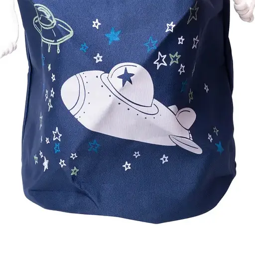 Кошик Yiwu HP-41-15BL для дитячих іграшок текстильний 47 см синій - фото 4