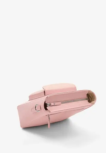 Жіноча шкіряна сумка Stella рожева - фото 6