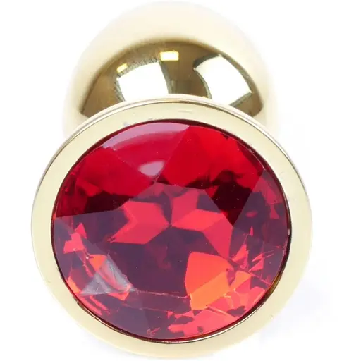Анальна пробка Boss Of Toys Boss Series - Jewellery Gold Plug Red S, BS6400019, Золотий / Червоний - фото 2