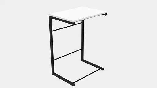 Столик Терри Ferrum-decor 650x440x330 Черный металл ДСП Белый 16 мм (FRD-104648) - фото 3