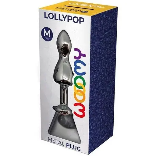 Металева анальна пробка Wooomy Lollypop Double Ball Metal Plug M діаметр 3.1 см довжина 9.4 см - фото 3