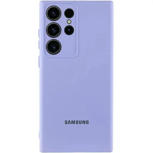 Чохол Lakshmi Silicone Cover Full Camera (AA) with logo для Samsung Galaxy S24 Ultra Бузковий / Dasheen