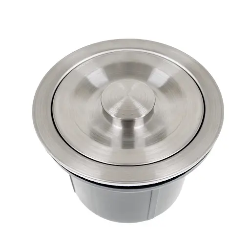 Сифон для мийки на кухню з нержавійки з переливом - фото 2