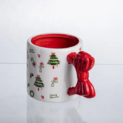 Новогодняя фарфоровая чашка для кофе и чая 400 мл Merry Christmas Yiwu CR-1-18 - фото 5