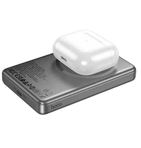 Power Bank Hoco Q26A Joy PD20W magnetic fast charging power bank(10000mAh) Сірий - фото 3