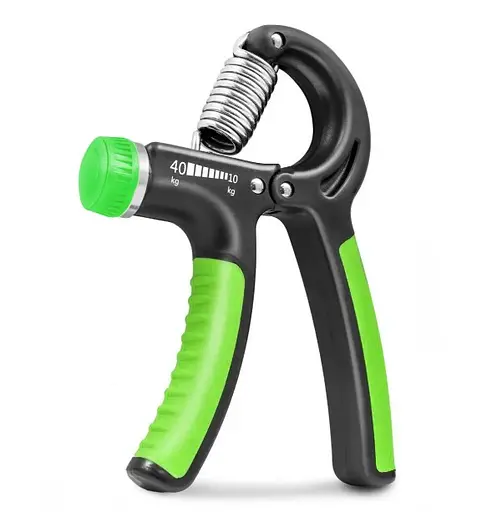 Еспандер кістьовий PowerPlay PP-4323 з регульованим навантаженням 10-40 кг Strength Grip Чорно-зелений (PP_4323_Bl/Green) - фото 2