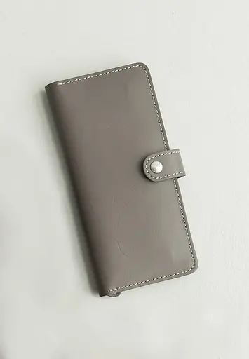 Кожаное женское портмоне 7.0 темно-бежевое. - фото 1