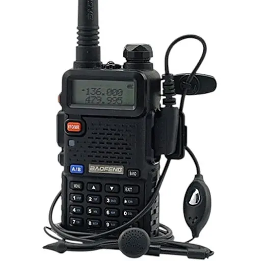 Портативна тактична рація Baofeng UV-5R 5W дводіапазонна з гарнітурою VHF136-174/UHF400-520 МГц (18835) - фото 2