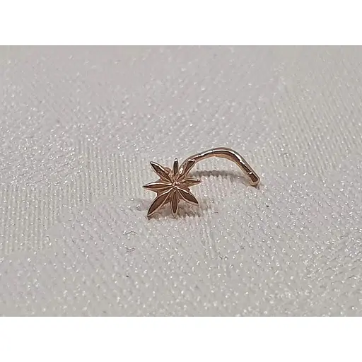 Золота сережка-пірсинг Dear в ніс Dear. 1001 - фото 2