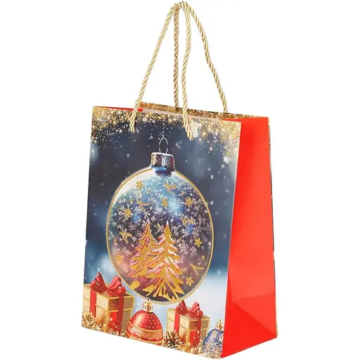 Пакет подарунковий новорічний Ялинка YX050952 Різнокольоровий (NY) - фото 1