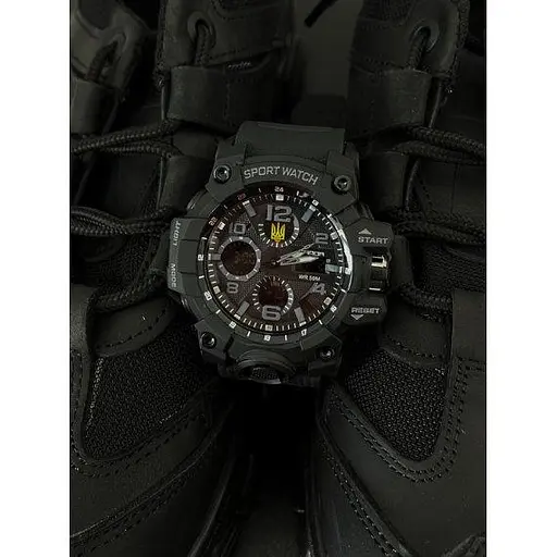 Часы мужские наручные Sanda Peremoga (Черные) - фото 3