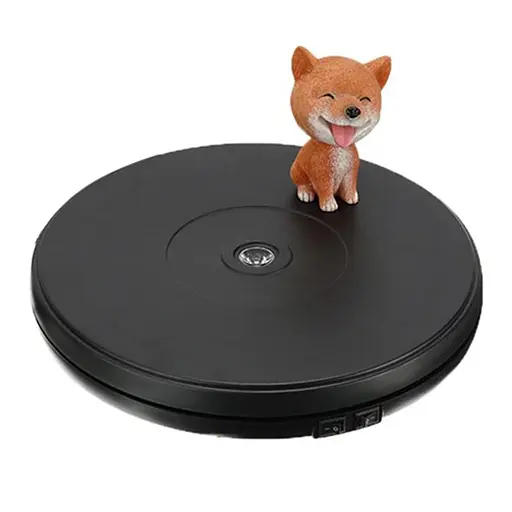 Поворотний стіл для предметної зйомки 3D з підсвічуванням, автоматичний Heonyirry C250, діаметр 25 см, чорний (100654) - фото 2