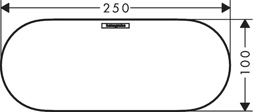 Кришка для полиці Hansgrohe WallStoris 25x10 см Matt Black 27925670, Чорний матовий - фото 2