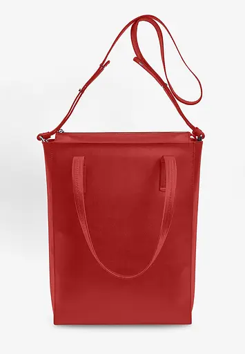 Шкіряний шоппер Nancy червоний - фото 5