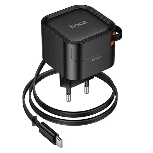 Зарядний пристрій Hoco C153A PD чорний + кабель Type-C - фото 7