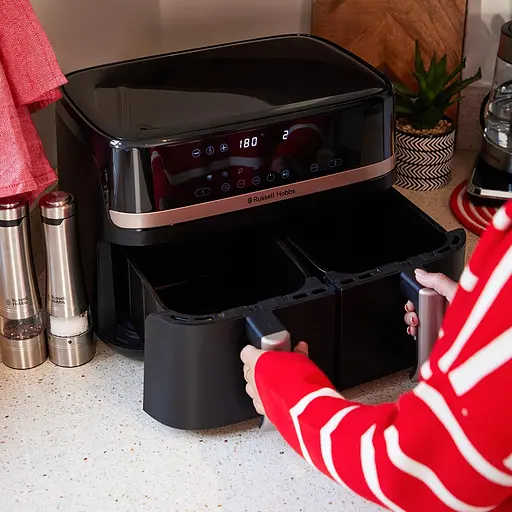 Мультипіч Russell Hobbs Satis Fry DualBaske чорний 2800 Вт (27680-56) - фото 7