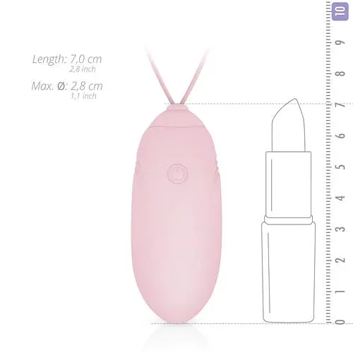 Віброяйце EasyToys Luv Egg 16 см світло-рожевий - фото 3