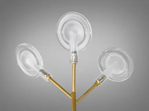 Унікальне бра в спальню Світлячок, 7 ламп, золото сатин - фото 3