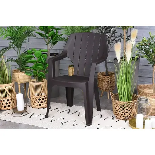 Стул садовый пластиковый Bica Alta графит - фото 3