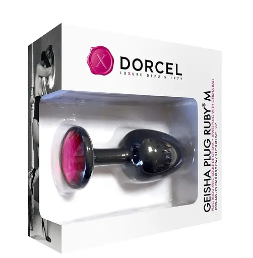 Анальна пробка з кристалом Dorcel Geisha Plug Ruby M 8 см (рожевий) - фото 6