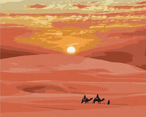 Картина за номерами на підрамнику Brushme Гаряче сонце пустелі