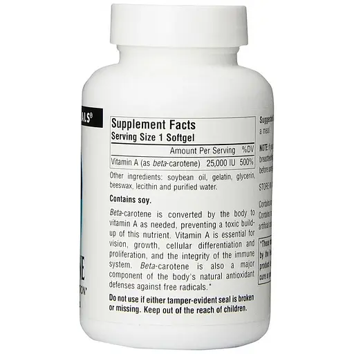 Витамины и минералы Source Naturals Beta Carotene 25000 IU, 100 капсул - фото 2