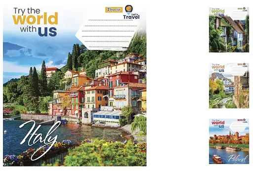 Зошити учнівські 24 аркуша клітинка. 1В World with us, 20 шт. в упаковці