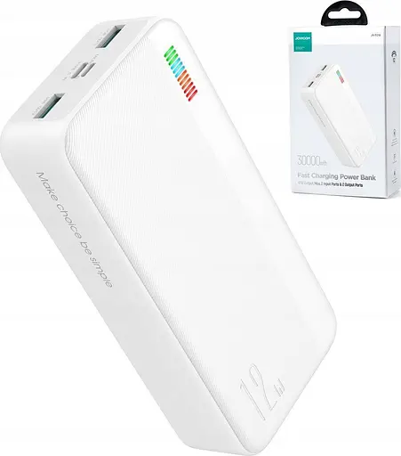 Універсальна мобільна батарея Power Bank Joyroom T-018 30000mAh (Білий)