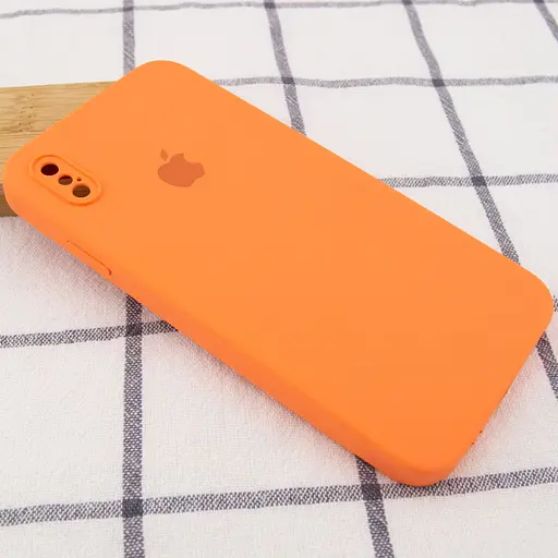 Чохол Epik Silicone Case Square Full Camera Protective AA для Apple iPhone XS Max 6.5 Помаранчевий/Papaya - фото 2