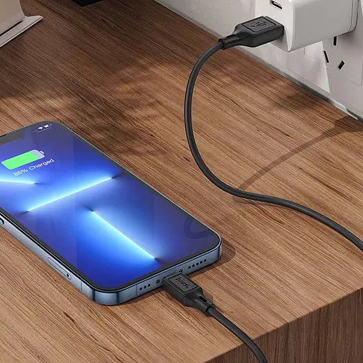 Дата кабель Hoco X90 Cool silicone USB to Lightning (1m) Black - фото 5