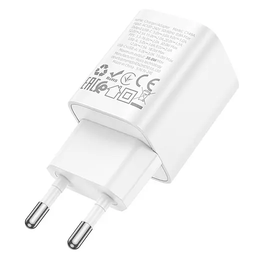 МЗП Hoco C149A Charm PD30W+QC3.0 (1USB-A/1C) White - фото 3