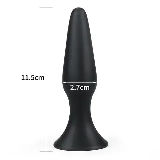 Анальна пробка LoveToy Lure Me Butt Plug Slim 11.5 см (чорний) - фото 3
