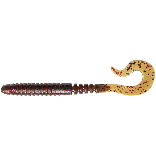 Силикон FishUP Vipo 3.6" #050 - Green Pumpkin Brown/Red & Purple (8 шт/уп)