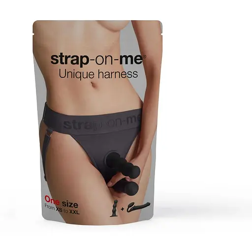 Трусики для страпона Strap-On-Me Harnais Lingerie Unique - One Size - Grey - фото 7