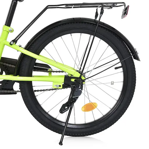 Велосипед Profi MB 20013-1 колеса 20" сталь підніжка м'які кермові накладки зелений - фото 3