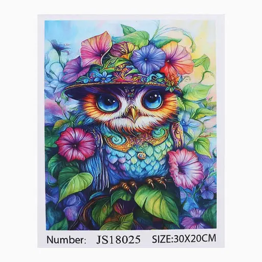 Алмазна мозаїка "Сова" 18025 TK Group, 20х30 см, в коробці (6900066394959) - фото 1