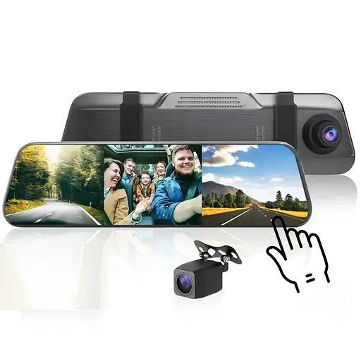 Зеркало с видеорегистратором L1056 2 камеры 10'' touch AHD - фото 2