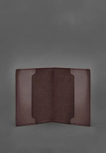 Кожаная обложка для удостоверения офицера 9.0 бордовая - фото 5