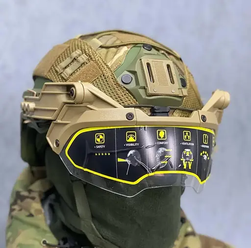 Тактические защитные очки Vulpo флип (прозрачное стекло) Койот - фото 6