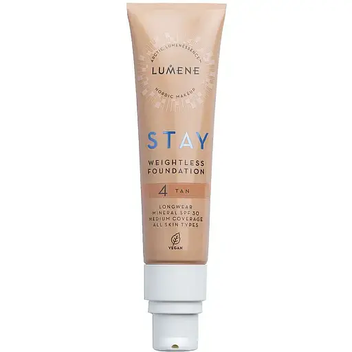 Стійка тональна основа Lumene Stay Weightless SPF 30 відтінок 4 (Tan) 30 мл - фото 1