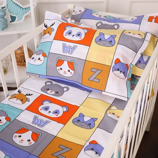 Комплект постельного белья MirSon Бязь 20-0039 Zoo alphabet 160x220 см голубой (2200010271690) - фото 3