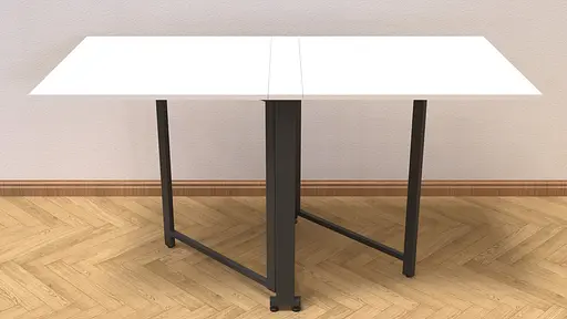 Стіл-книга трансформер Оріон 2 Ferrum-decor 750x1520x730 Чорний метал ДСП Біле 16 мм (FRD-104583) - фото 5