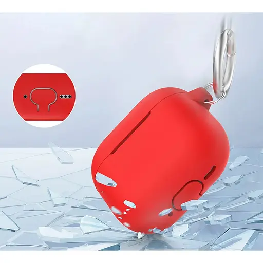 Чехол AhaStyle Colorful Silicone Case для AirPods 4 Red [133816] - фото 4
