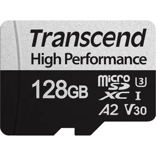 Карта памяти Transcend 128GB microSDXC C10 UHS-I U3 A2 R160/W125MB/s + SD (TS128GUSD340S) - фото 1