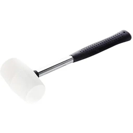 Киянка гумова біла Сила з металевою рукояткою 680 гр - фото 1