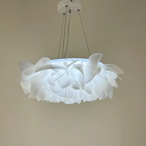 Підвісний світильник біла квітка з органічного пластику | Арт. MJ181-530 | Line F - фото 5